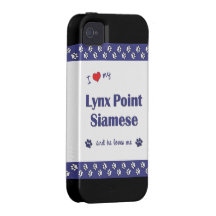 I Love My Lynx Point Siamese (Male Cat) Vibe iPhone 4 Case