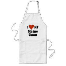 I Love My Maine Coon Cat Gifts and Apparel Aprons