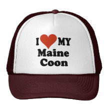 I Love My Maine Coon Cat Gifts and Apparel Trucker Hats