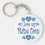 I Love My Maine Coon Cat Keychains