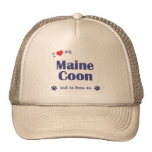 I Love My Maine Coon (Male Cat) Mesh Hats