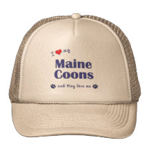 I Love My Maine Coons (Multiple Cats) Hat