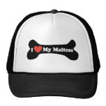 I Love My Maltese - Dog Bone Hats