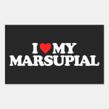 I LOVE MY MARSUPIAL STICKER
