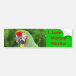 I  Love My Military Macaw Bumper Sticker