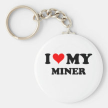 I Love My Miner Keychain