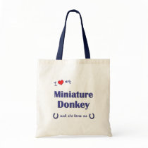 I Love My Miniature Donkey (Female Donkey) Canvas Bag