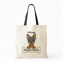 I Love My Miniature Pinscher Canvas Bags