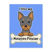 I Love My Miniature Pinscher Postcards
