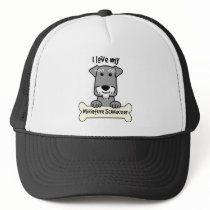 I Love My Miniature Schnauzer Trucker Hat
