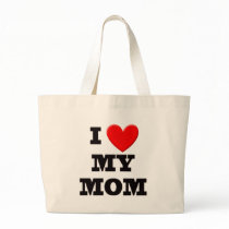 I Love My Mom Tote Bags