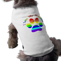 I Love My Mommies Gay Pride Dog Tees