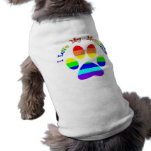 I Love My Mommies Gay Pride Dog Tees