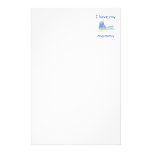 I love my mommy (blue bear w/ star) customized stationery