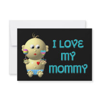I love my mommy Bouncing Baby with Heart & Rattles