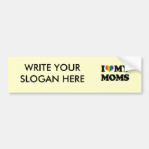 I LOVE MY MOMS BUMPER STICKERS