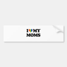 I LOVE MY MOMS BUMPER STICKERS