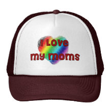 I Love My Moms Mesh Hat