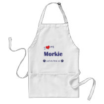 I Love My Morkie (Female Dog) Aprons