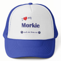 I Love My Morkie (Female Dog) Mesh Hat