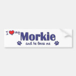 I Love My Morkie (Male Dog) Bumper Stickers
