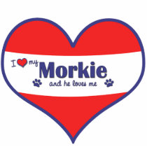 I Love My Morkie (Male Dog) Photo Cut Outs