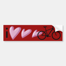 I love my mountain bike! bumper stickers