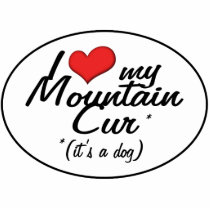 I Love My Mountain Cur (It's a Dog) Acrylic Cut Out