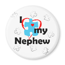I Love My Nephew - Autism Refrigerator Magnet
