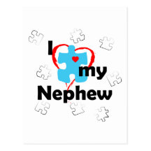 I Love My Nephew - Autism Post Card
