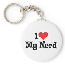 I Love My Nerd Keychain