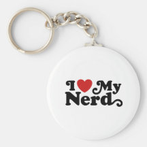 I Love My Nerd Keychain