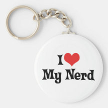 I Love My Nerd Keychain