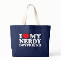 I Love My Nerdy Boyfriend Bags