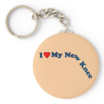 I Love My New Knee Keychain