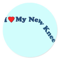 I Love My New Knee Round Sticker