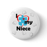 I Love My Niece - Autism buttons