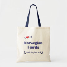 I Love My Norwegian Fjords (Multiple Horses) Canvas Bags