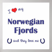 I Love My Norwegian Fjords (Multiple Horses) Poster