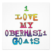 I Love My Oberhasli Goats Custom Invitations