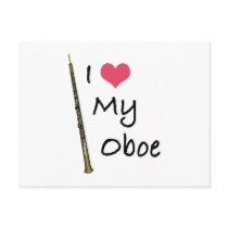 I Love My Oboe Postcard