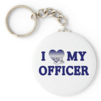 I Love My Officer Key Chain