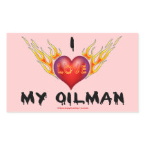 I Love My Oilman,Burning Heart,Oilfield Romance Stickers