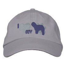 I Love my Old English Sheepdog Embroidered Baseball Cap