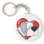 I Love my Old English Sheepdog Keychain