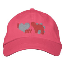 I Love my Old English Sheepdog Pink Baseball Cap