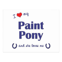 I Love My Paint Pony (Female Pony) Postcard