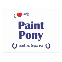 I Love My Paint Pony (Male Pony) Postcards