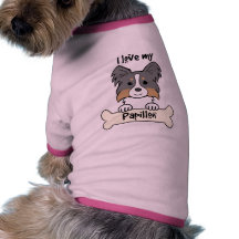 I Love My Papillon Dog Shirt
