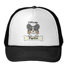 I Love My Papillon Mesh Hats